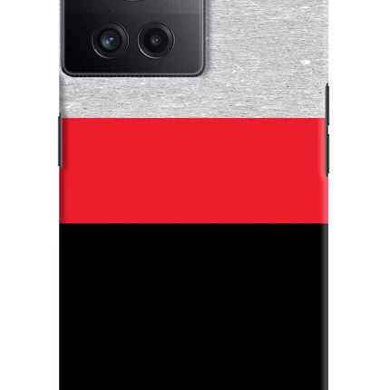 Tri Color Pattern OnePlus 10R 5G Hard Case Back Cover by Casekaro