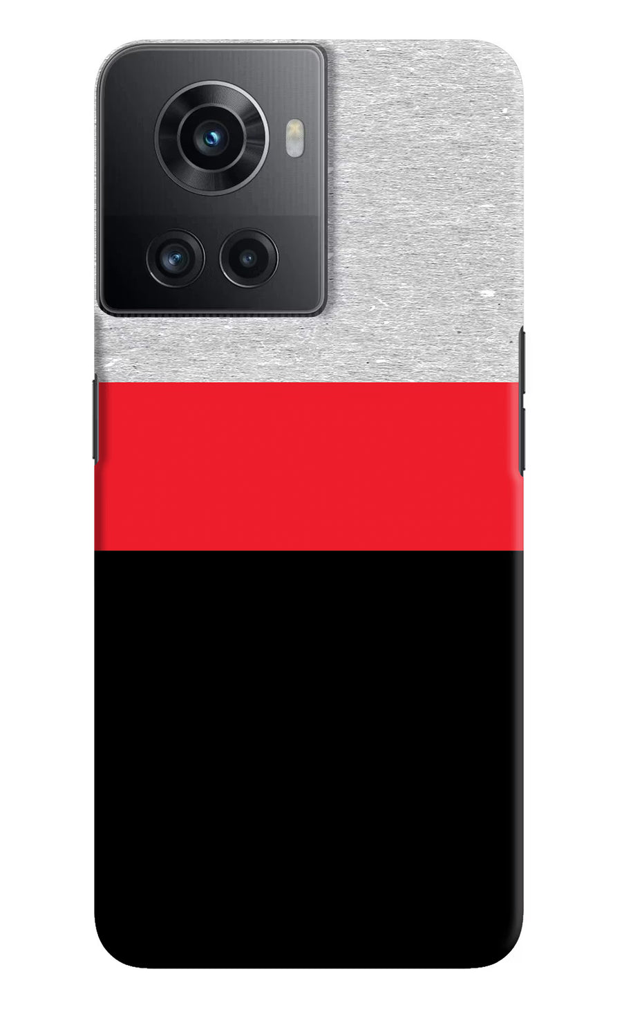 Tri Color Pattern OnePlus 10R 5G Back Cover, Hard case