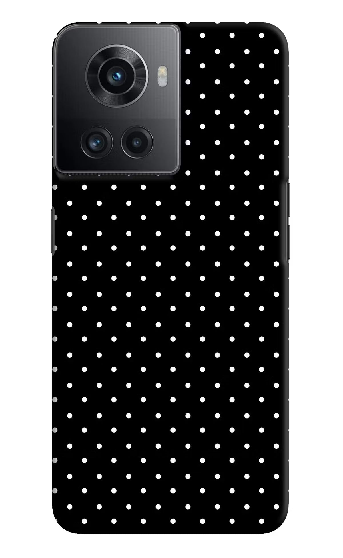White Dots OnePlus 10R 5G Hard Case Back Cover by Casekaro