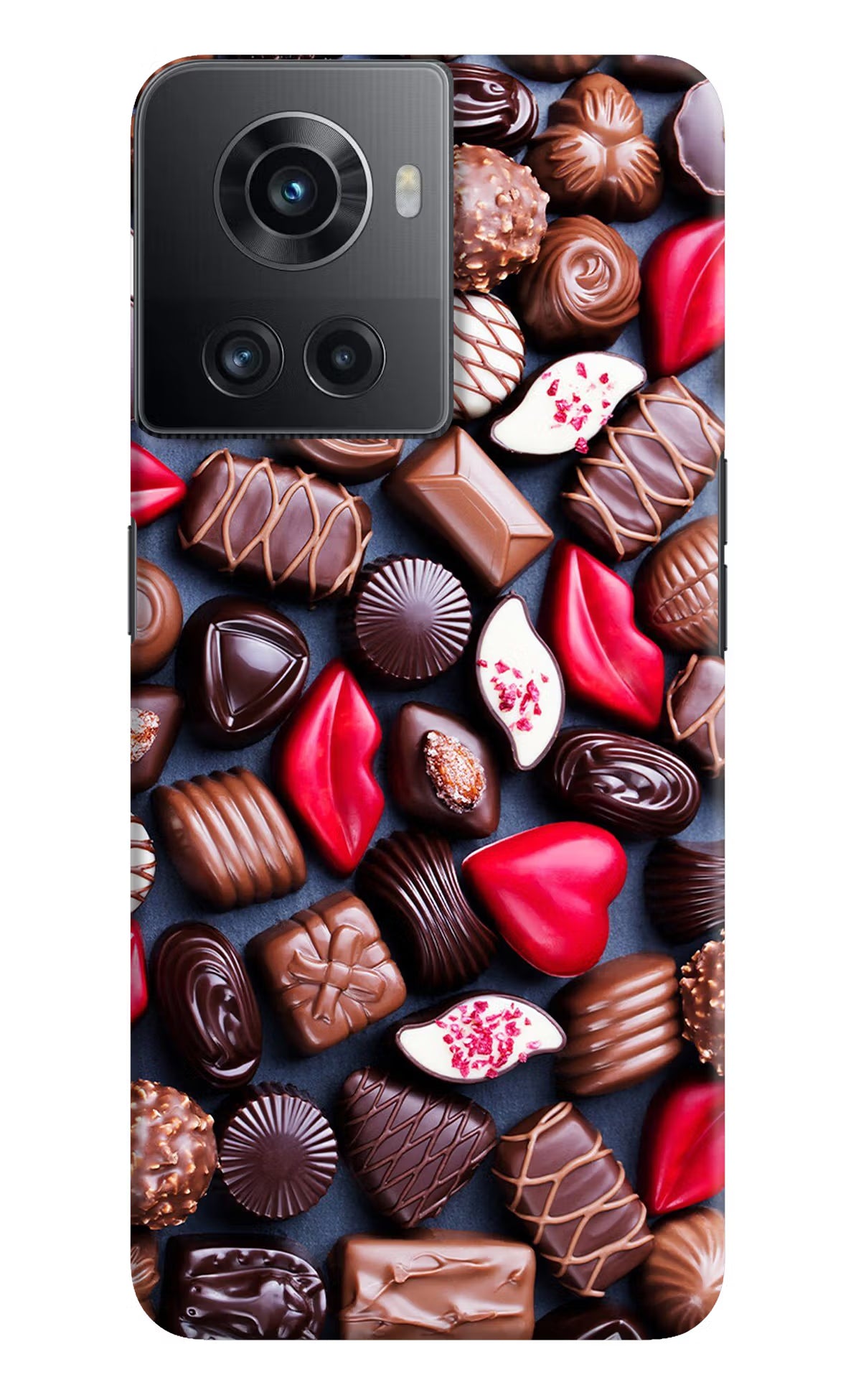 Chocolates OnePlus 10R 5G Hard Case Back Cover by Casekaro