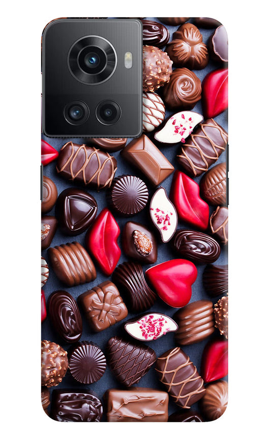 Chocolates OnePlus 10R 5G Hard Case Back Cover by Casekaro
