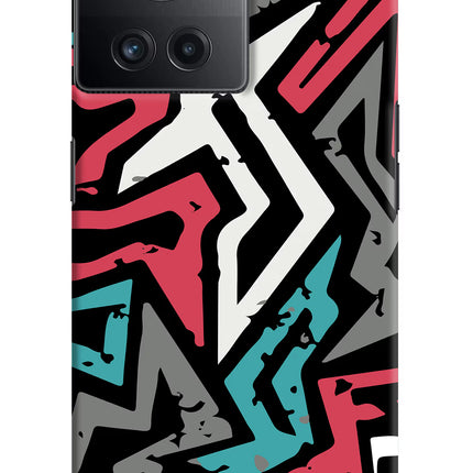 Geometric Graffiti OnePlus 10R 5G Hard Case Back Cover by Casekaro