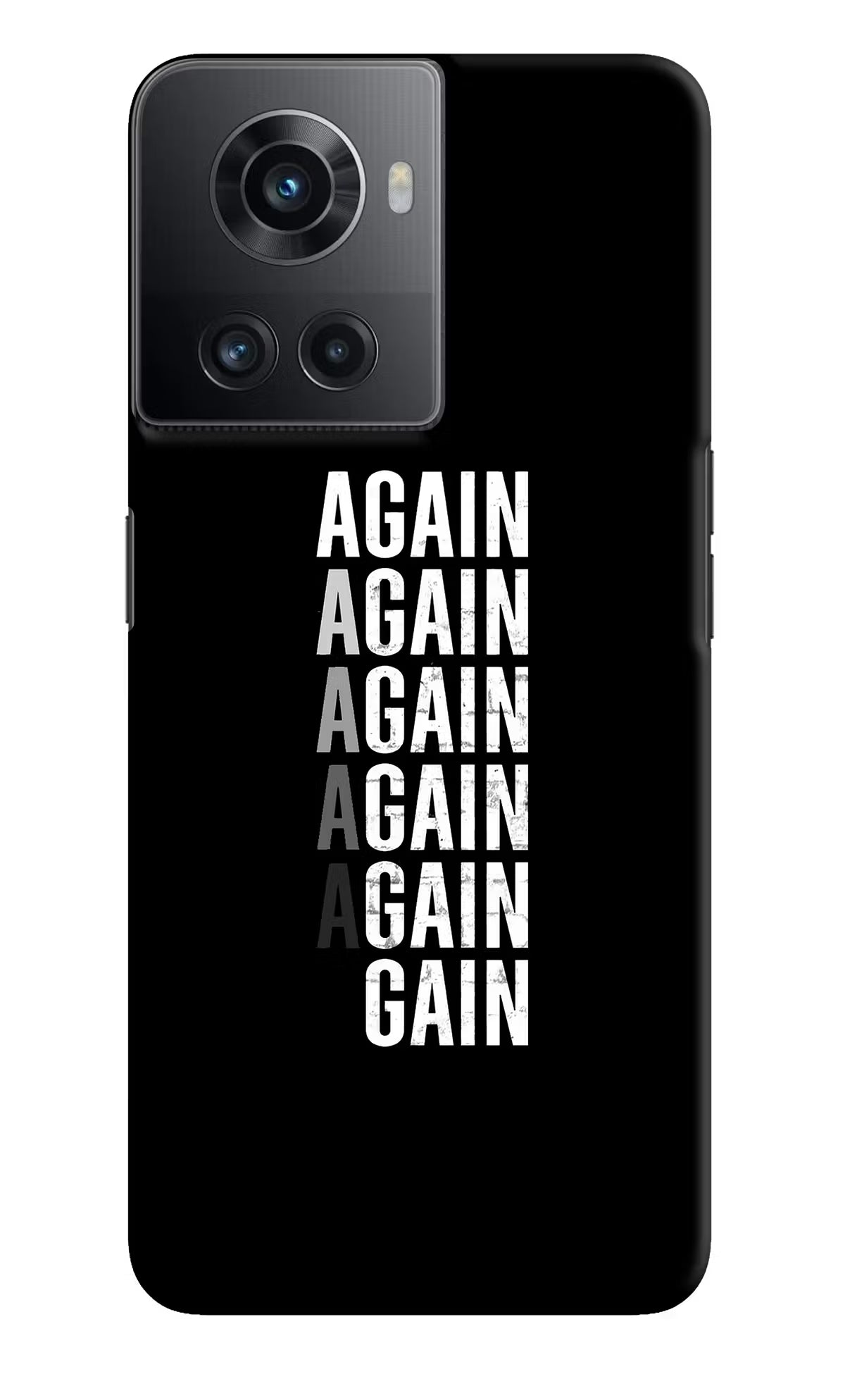 Again Again Gain OnePlus 10R 5G Hard Case Back Cover by Casekaro