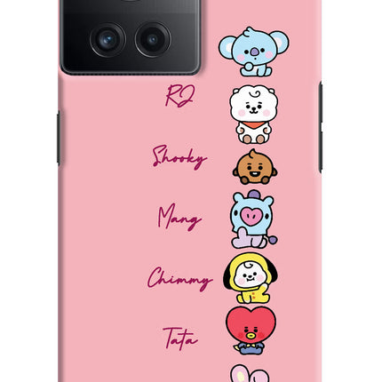 BTS names OnePlus 10R 5G Hard Case Back Cover by Casekaro