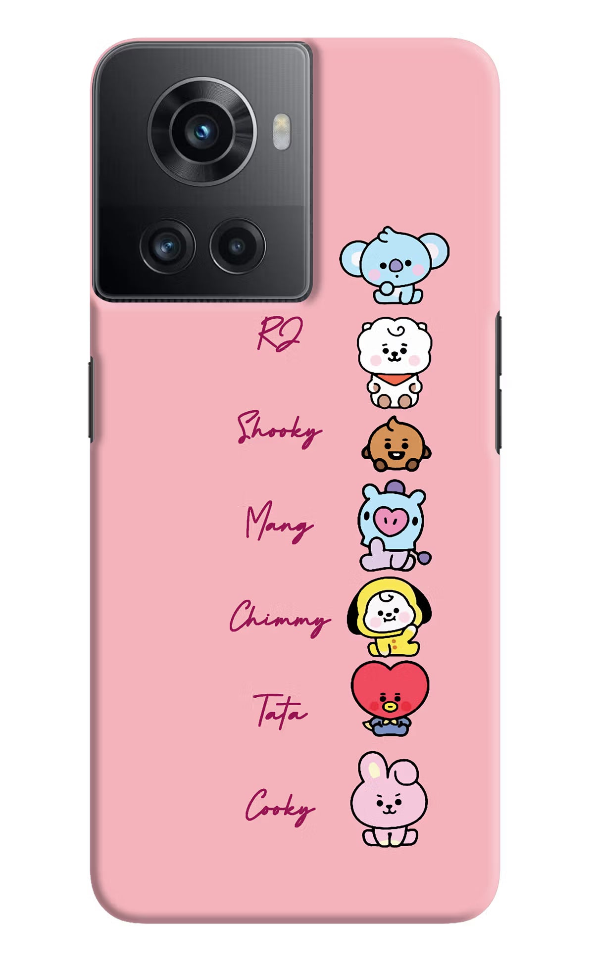 BTS names OnePlus 10R 5G Hard Case Back Cover by Casekaro