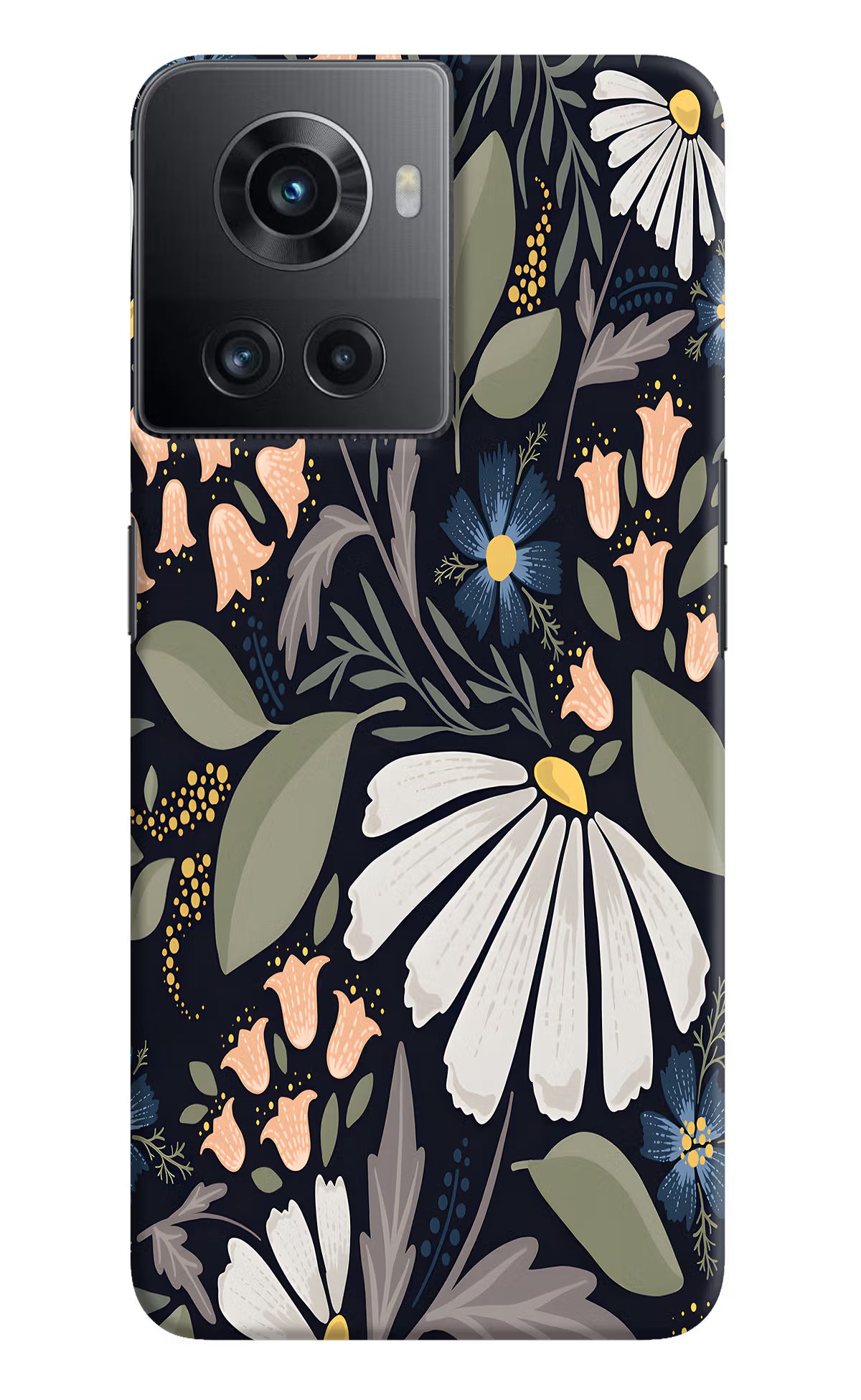 Flowers Art OnePlus 10R 5G Hard Case Back Cover by Casekaro