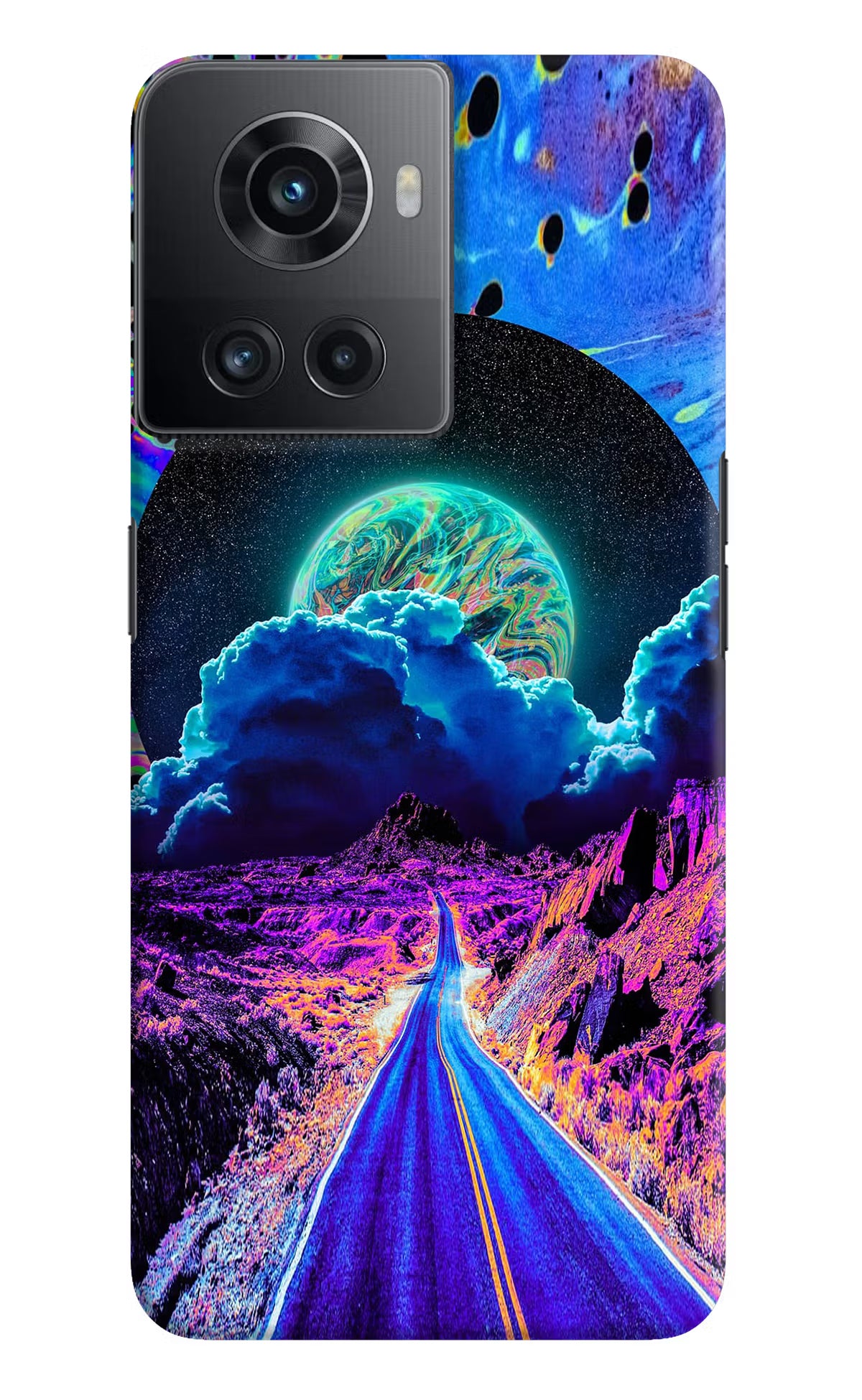 Psychedelic Painting OnePlus 10R 5G Hard Case Back Cover by Casekaro