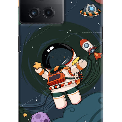 Cartoon Astronaut OnePlus 10R 5G Hard Case Back Cover by Casekaro