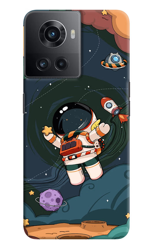 Cartoon Astronaut OnePlus 10R 5G Hard Case Back Cover by Casekaro