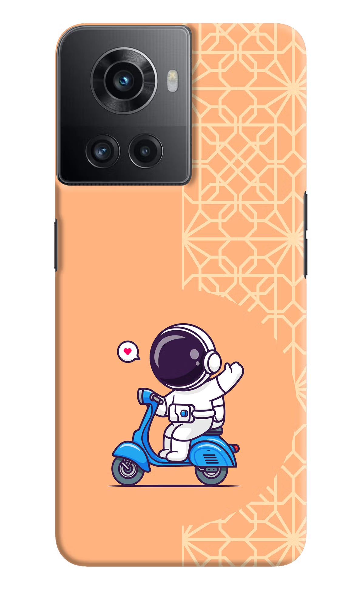 Cute Astronaut Riding OnePlus 10R 5G Hard Case Back Cover by Casekaro