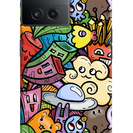 Veggie Doodle OnePlus 10R 5G Hard Case Back Cover by Casekaro