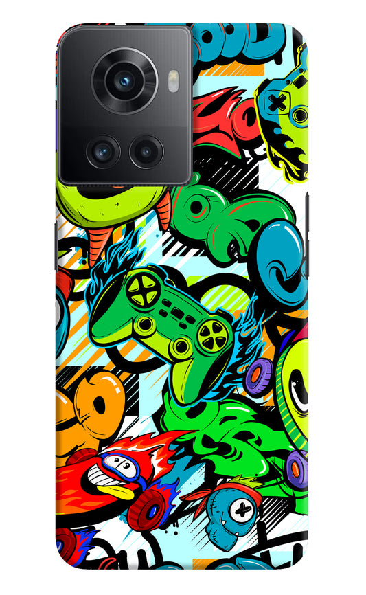 Game Doodle OnePlus 10R 5G Hard Case Back Cover by Casekaro