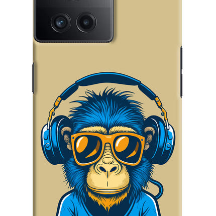 Monkey Headphone OnePlus 10R 5G Hard Case Back Cover by Casekaro