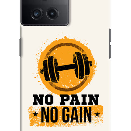 No Pain No Gain OnePlus 10R 5G Hard Case Back Cover by Casekaro