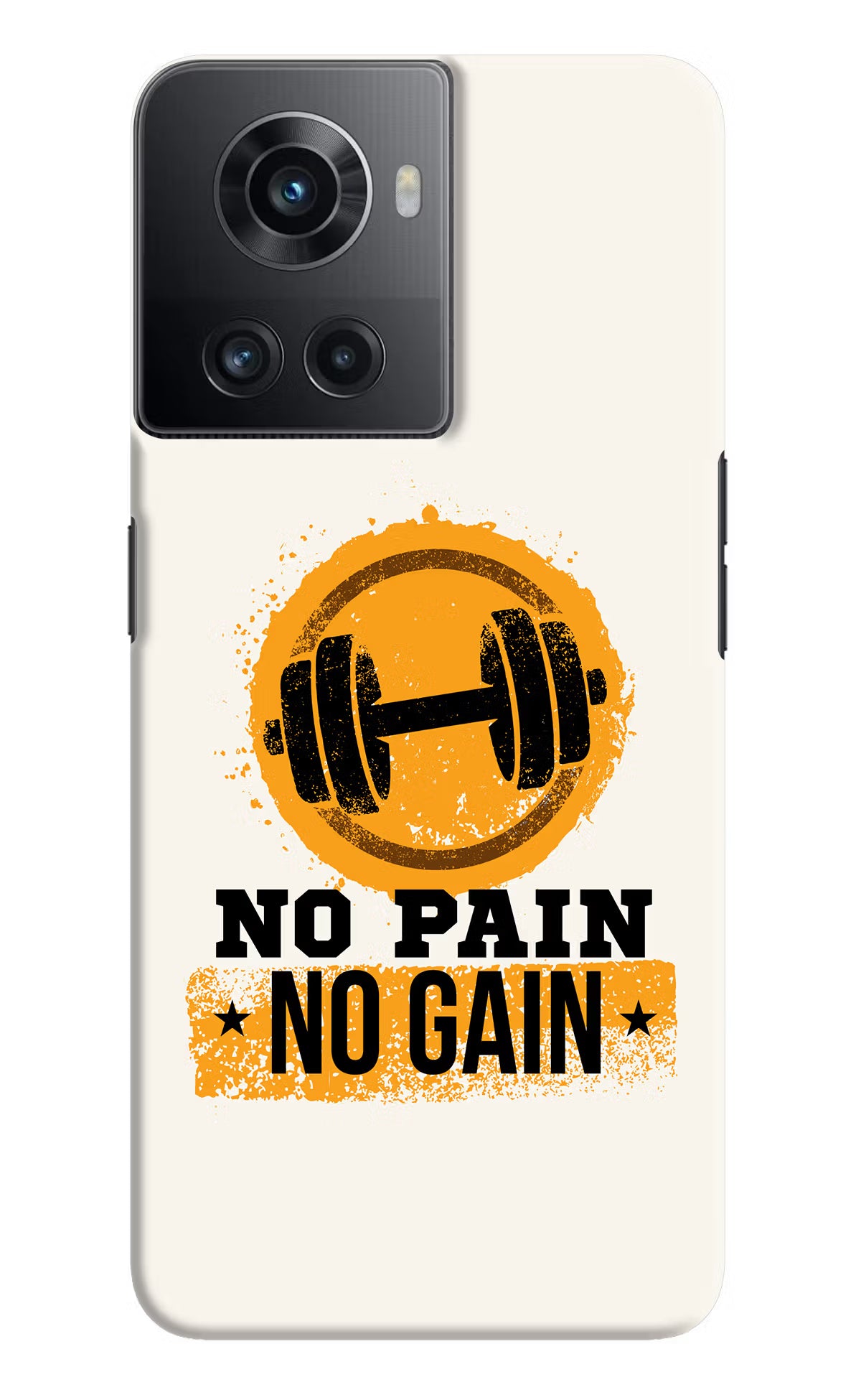 No Pain No Gain OnePlus 10R 5G Hard Case Back Cover by Casekaro