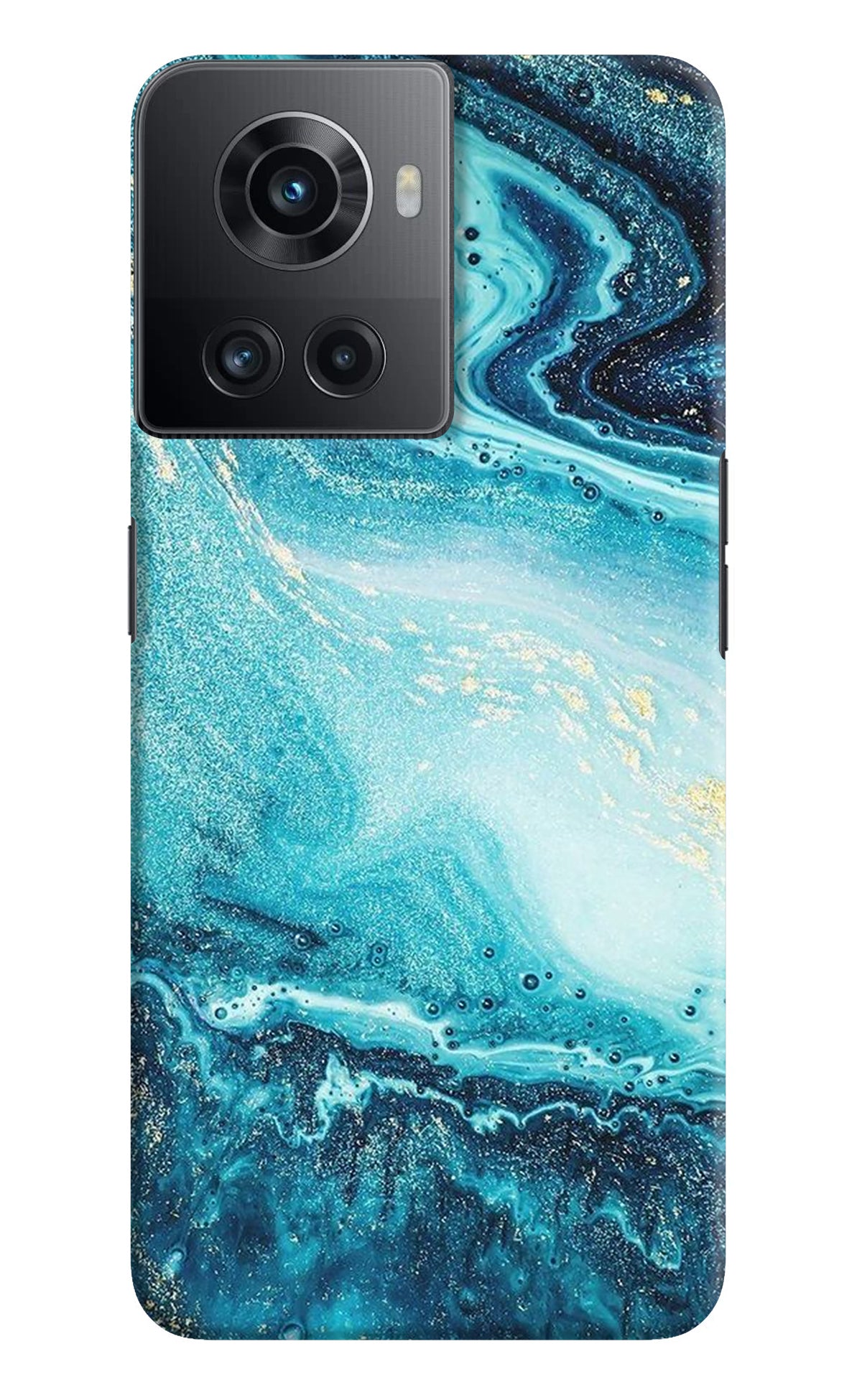 Blue Glitter Marble OnePlus 10R 5G Back Cover