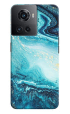 Blue Glitter Marble OnePlus 10R 5G Hard Case Back Cover by Casekaro