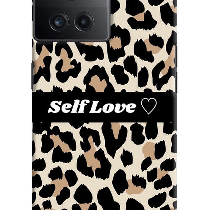 Leopard Print Self Love OnePlus 10R 5G Hard Case Back Cover by Casekaro