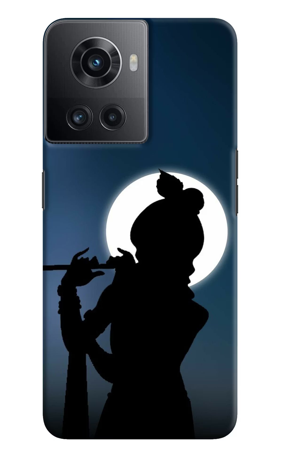 Shri Krishna Silhouette OnePlus 10R 5G Hard Case Back Cover by Casekaro