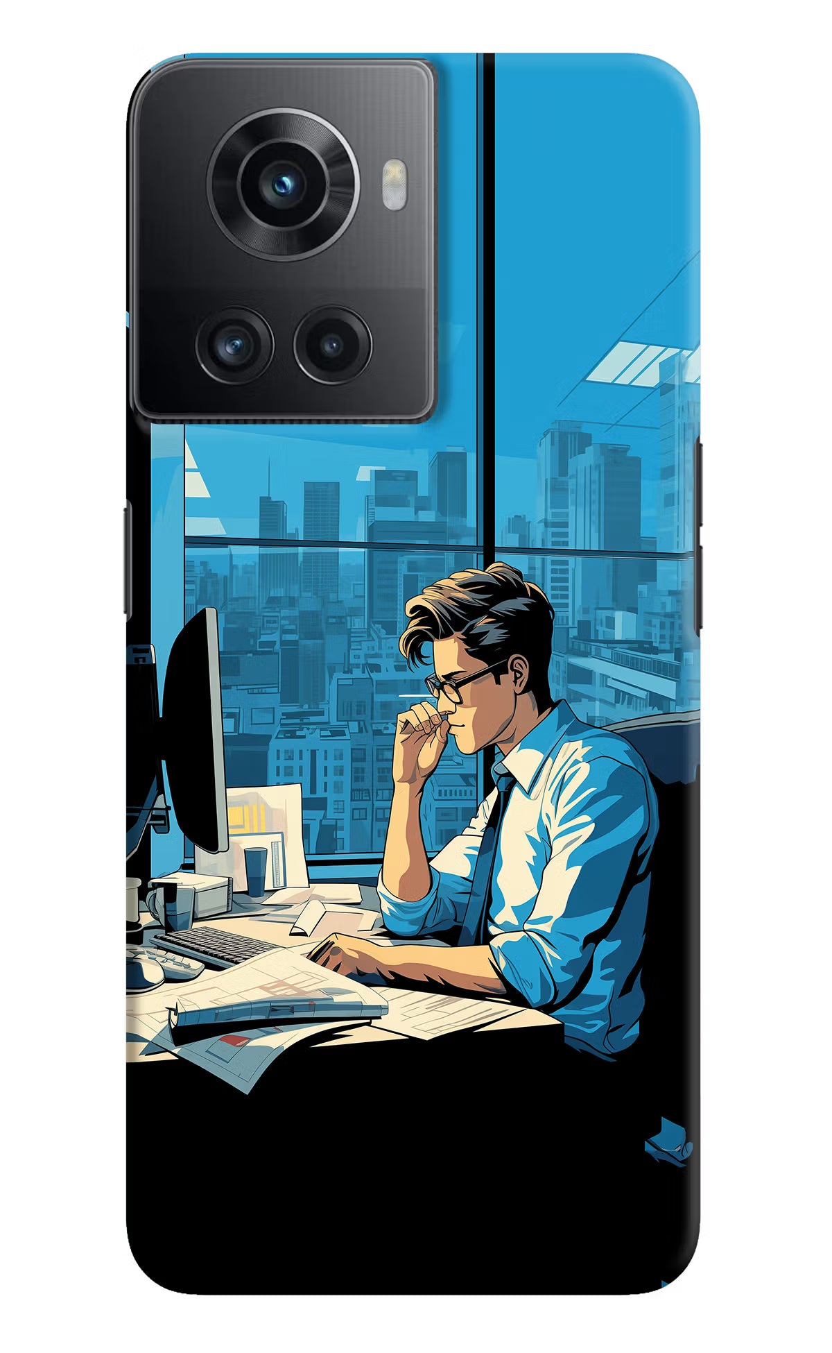 Focused Hustler (AI Generated) OnePlus 10R 5G Hard Case Back Cover by Casekaro