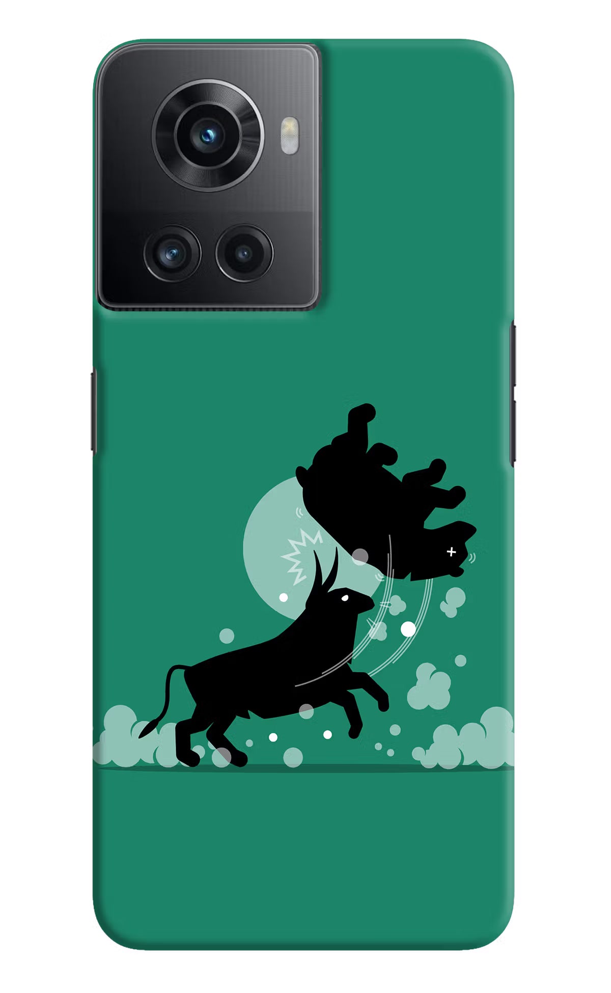 Bull Conqueror OnePlus 10R 5G Hard Case Back Cover by Casekaro