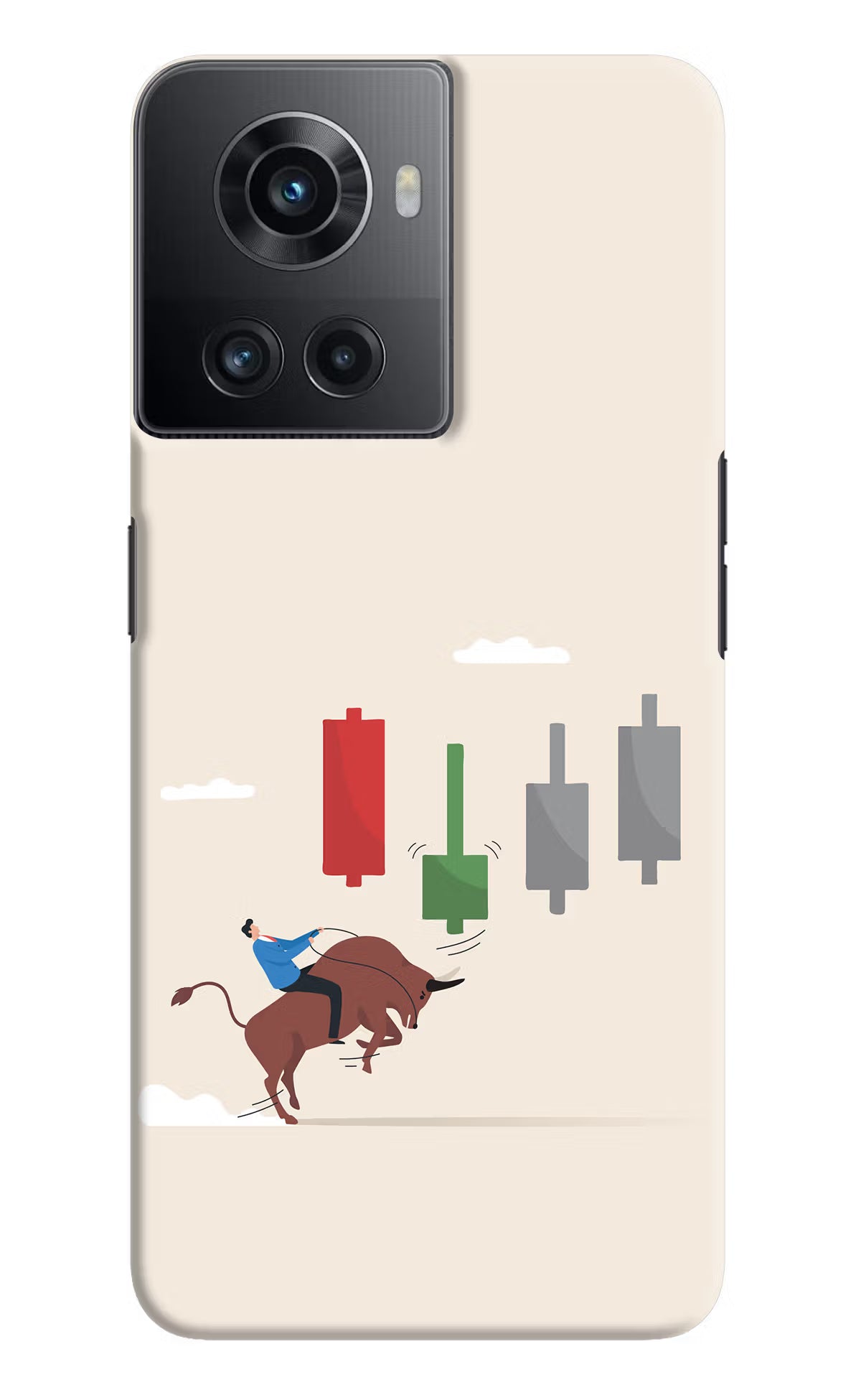 Bull Trading Momentum OnePlus 10R 5G Hard Case Back Cover by Casekaro