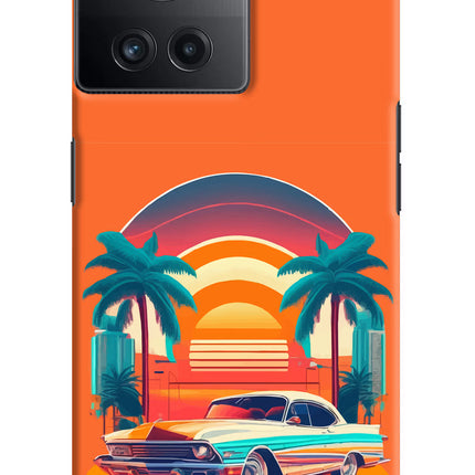 Palm Drive 80s OnePlus 10R 5G Hard Case Back Cover by Casekaro