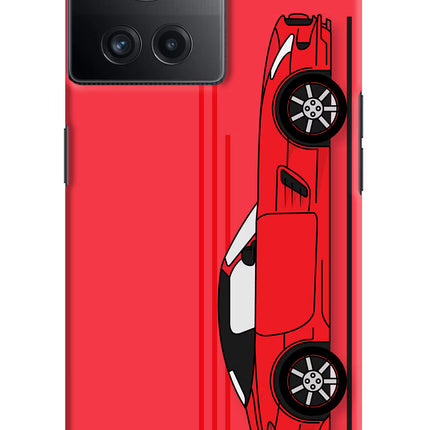 Red Velocity OnePlus 10R 5G Hard Case Back Cover by Casekaro