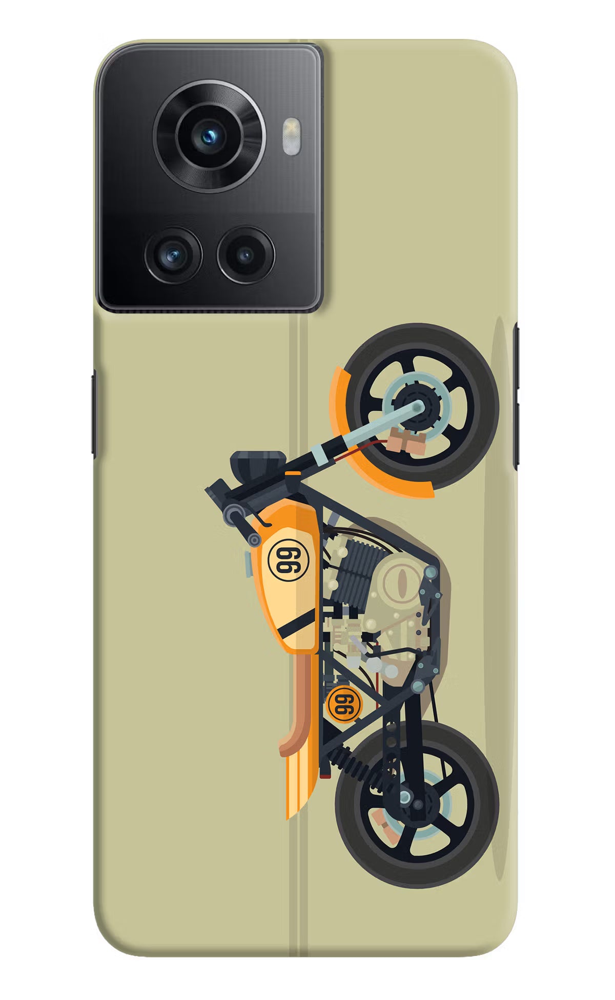 Vertical Speedster OnePlus 10R 5G Hard Case Back Cover by Casekaro