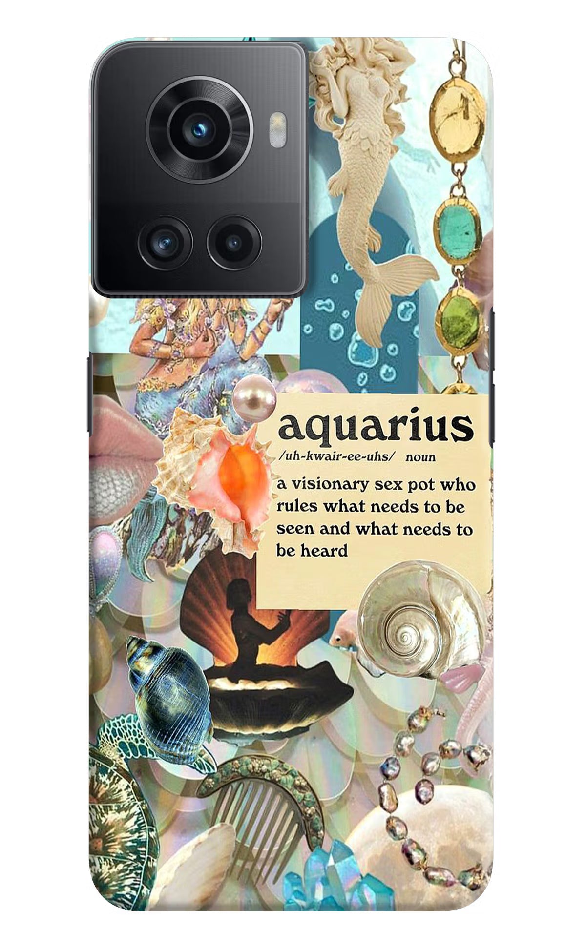 Aquarius Zodiac OnePlus 10R 5G Hard Case Back Cover by Casekaro