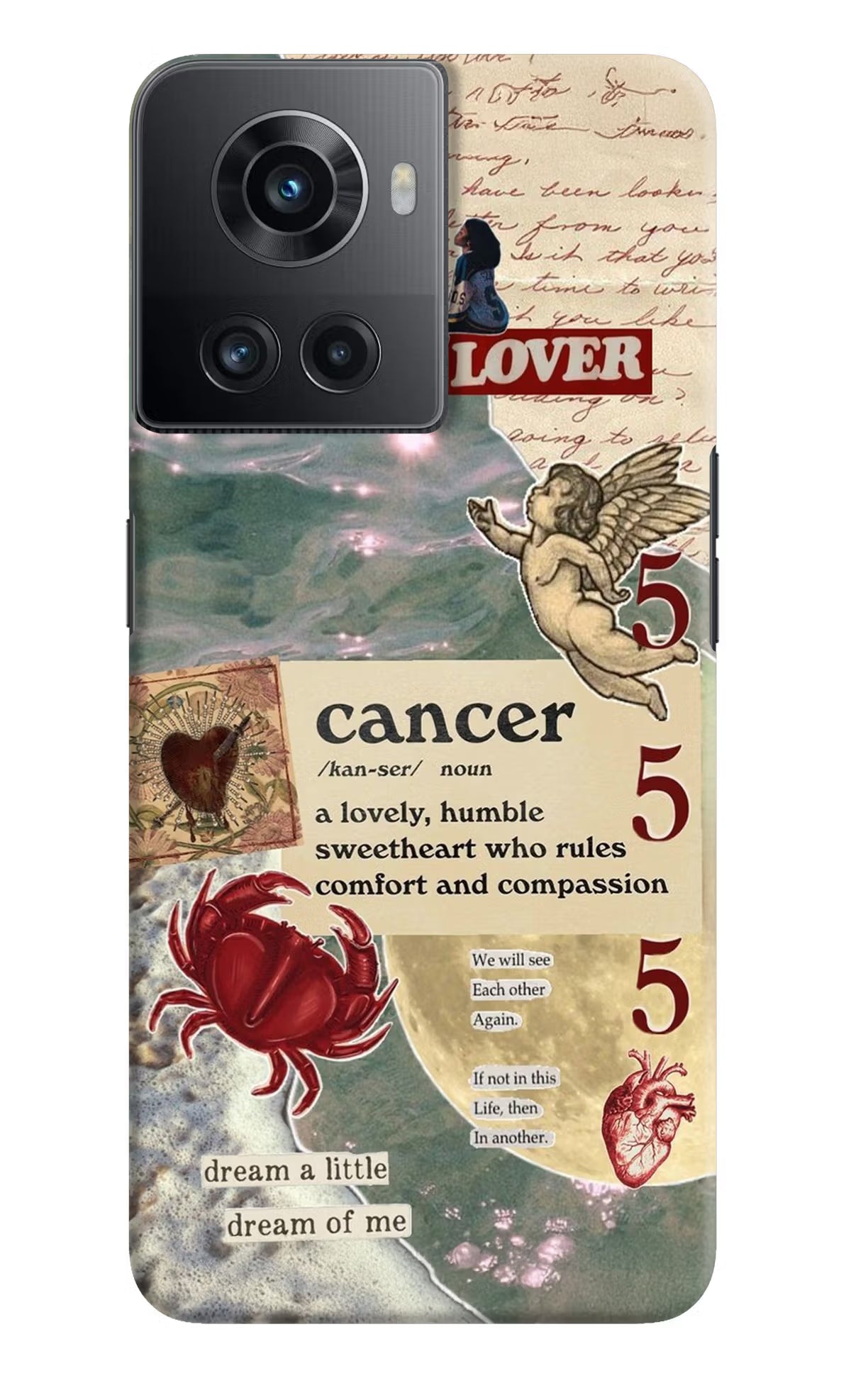 Cancer Zodiac OnePlus 10R 5G Hard Case Back Cover by Casekaro