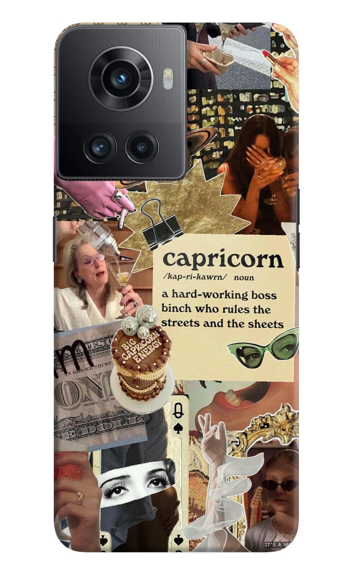 Capricorn Zodiac OnePlus 10R 5G Hard Case Back Cover by Casekaro
