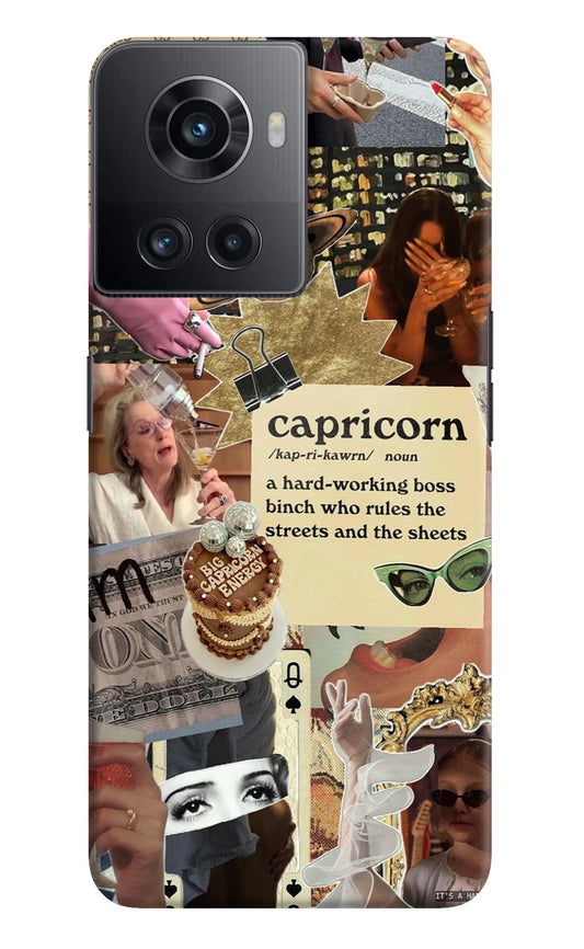 Capricorn Zodiac OnePlus 10R 5G Hard Case Back Cover by Casekaro