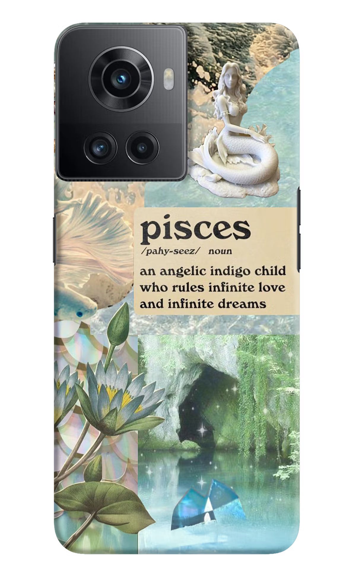 Pisces Zodiac OnePlus 10R 5G Hard Case Back Cover by Casekaro