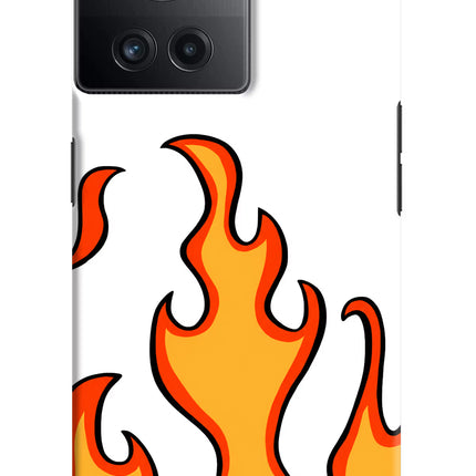 Fired Up – White OnePlus 10R 5G Hard Case Back Cover by Casekaro