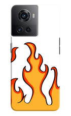 Fired Up – White OnePlus 10R 5G Hard Case Back Cover by Casekaro