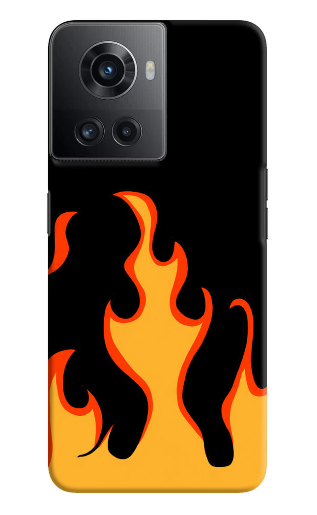 Fired Up – Black OnePlus 10R 5G Hard Case Back Cover by Casekaro