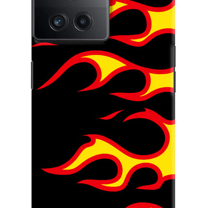 Side Sweep Flames OnePlus 10R 5G Hard Case Back Cover by Casekaro