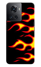 Side Sweep Flames OnePlus 10R 5G Hard Case Back Cover by Casekaro