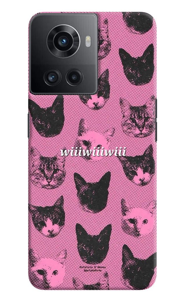 Pink Cats OnePlus 10R 5G Hard Case Back Cover by Casekaro