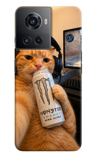 Gamer Cat Energy OnePlus 10R 5G Hard Case Back Cover by Casekaro
