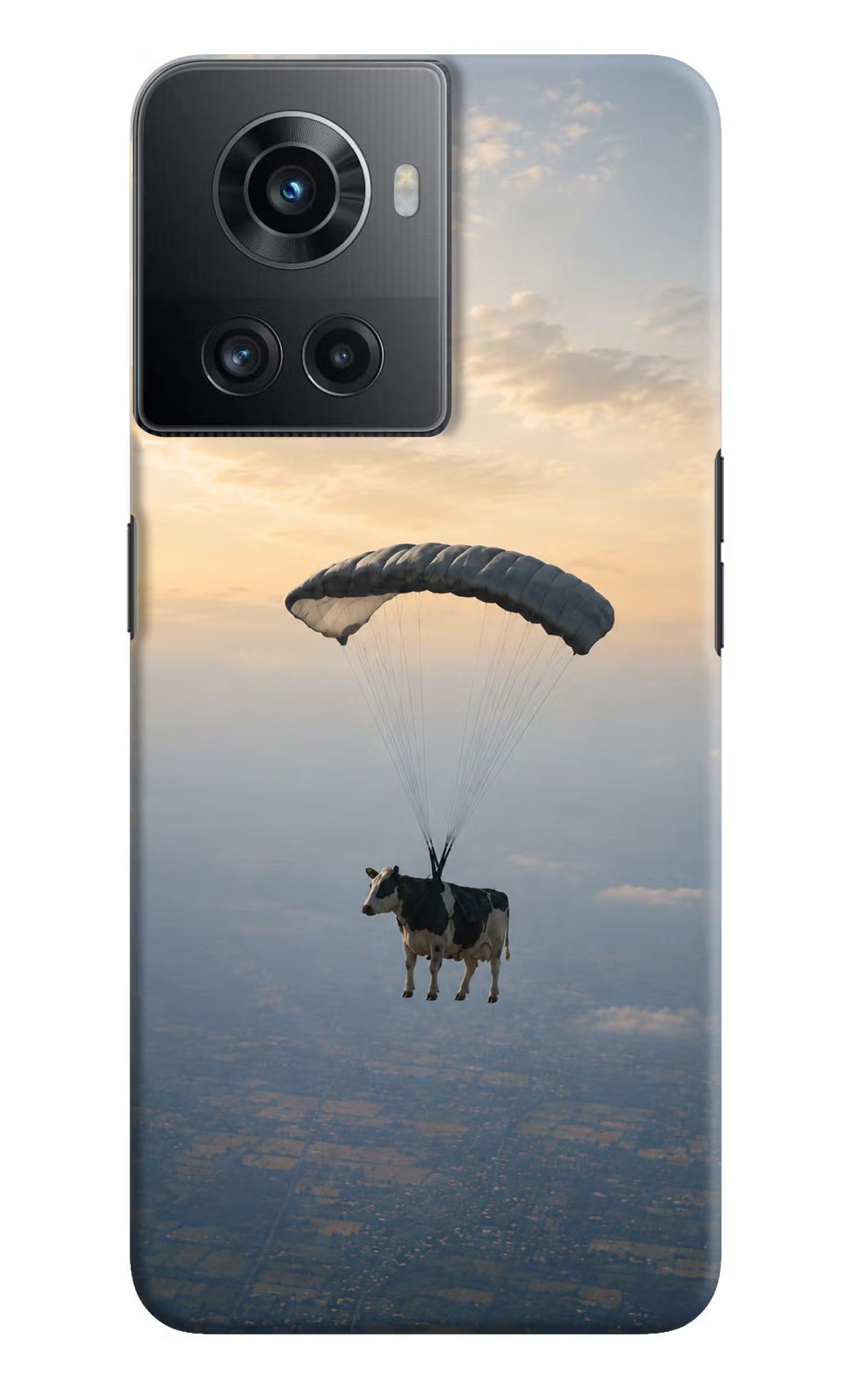 Skydiving Cow OnePlus 10R 5G Back Cover