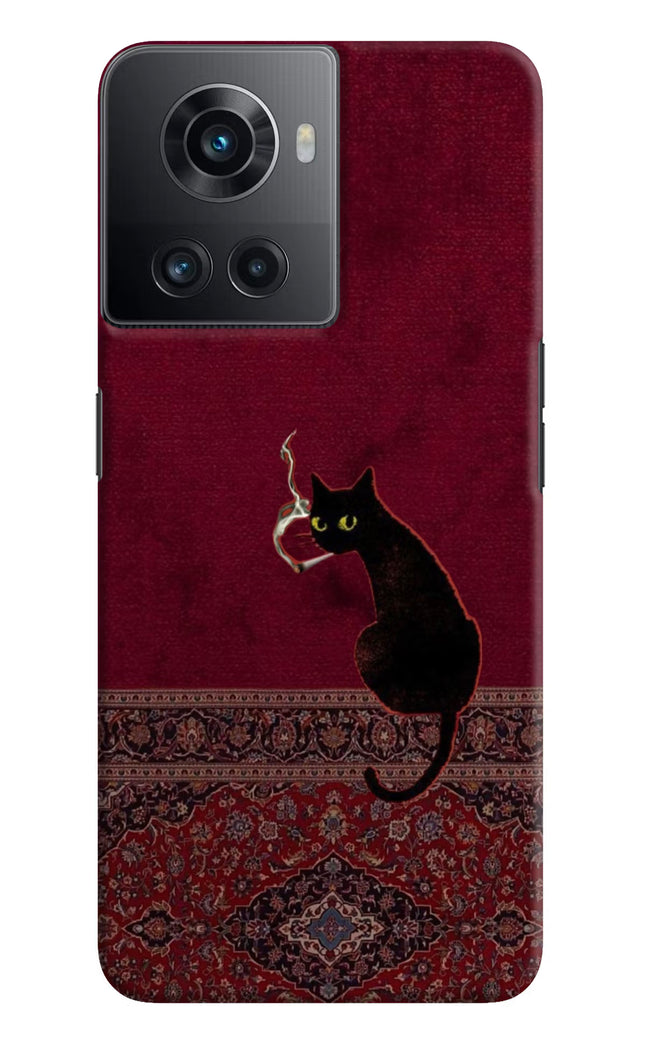 Midnight Cat OnePlus 10R 5G Hard Case Back Cover by Casekaro
