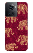 Maroon Elephant OnePlus 10R 5G Hard Case Back Cover by Casekaro