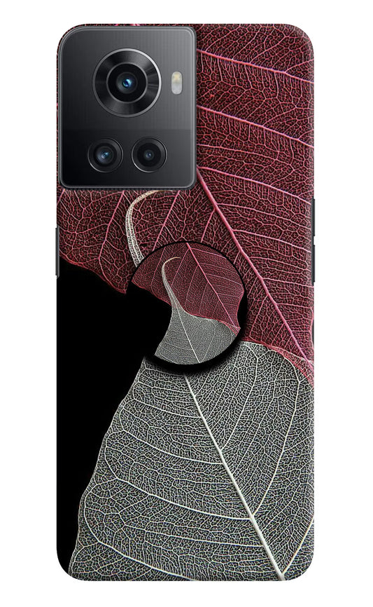 Leaf Pattern OnePlus 10R 5G Pop Case by Casekaro