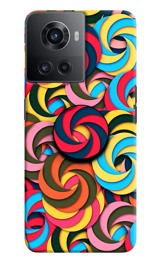 Spiral Pattern OnePlus 10R 5G Pop Case by Casekaro