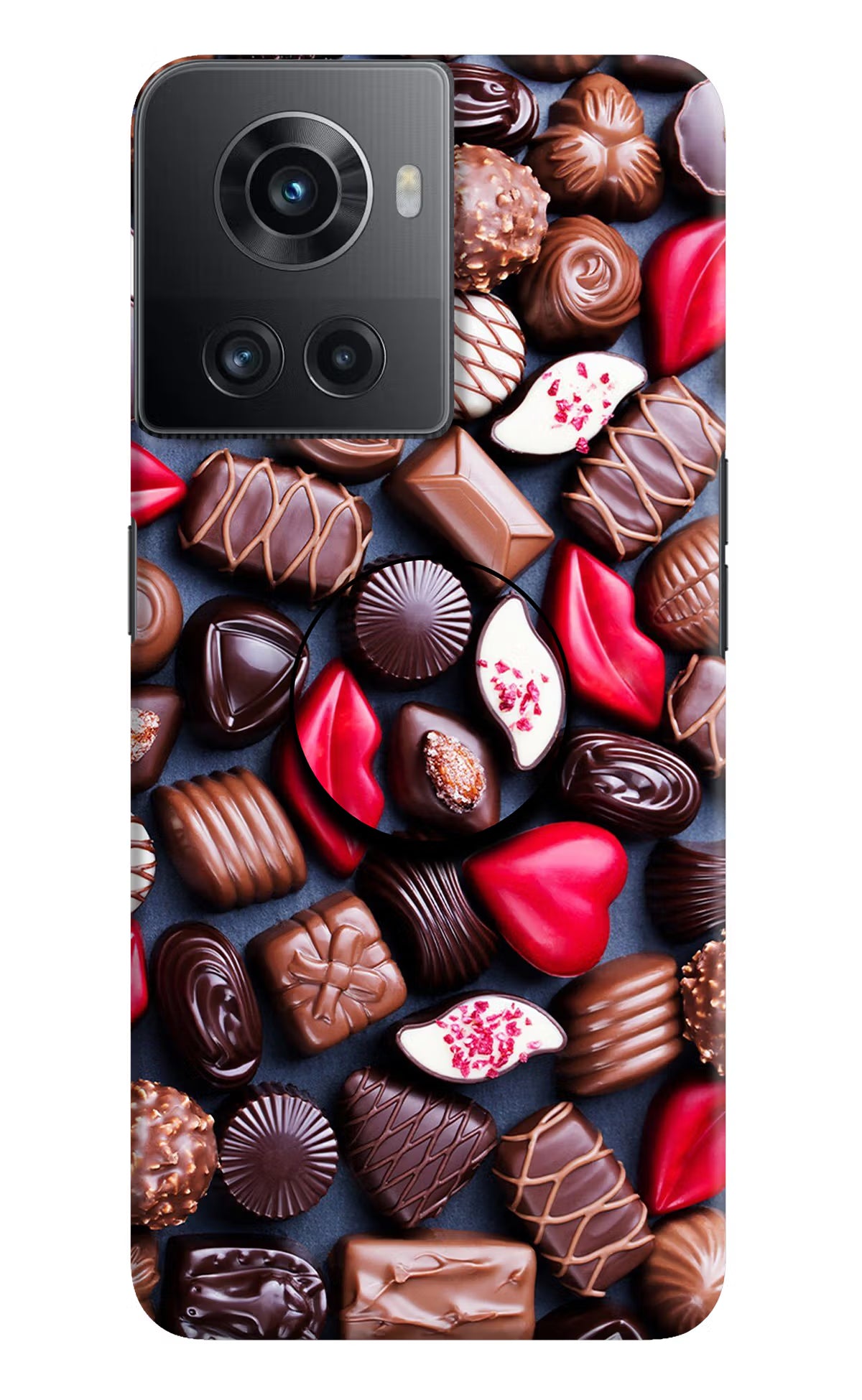 Chocolates OnePlus 10R 5G Pop Case by Casekaro