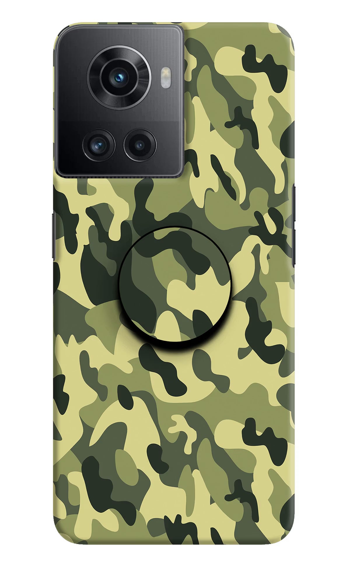 Camouflage OnePlus 10R 5G Pop Case by Casekaro