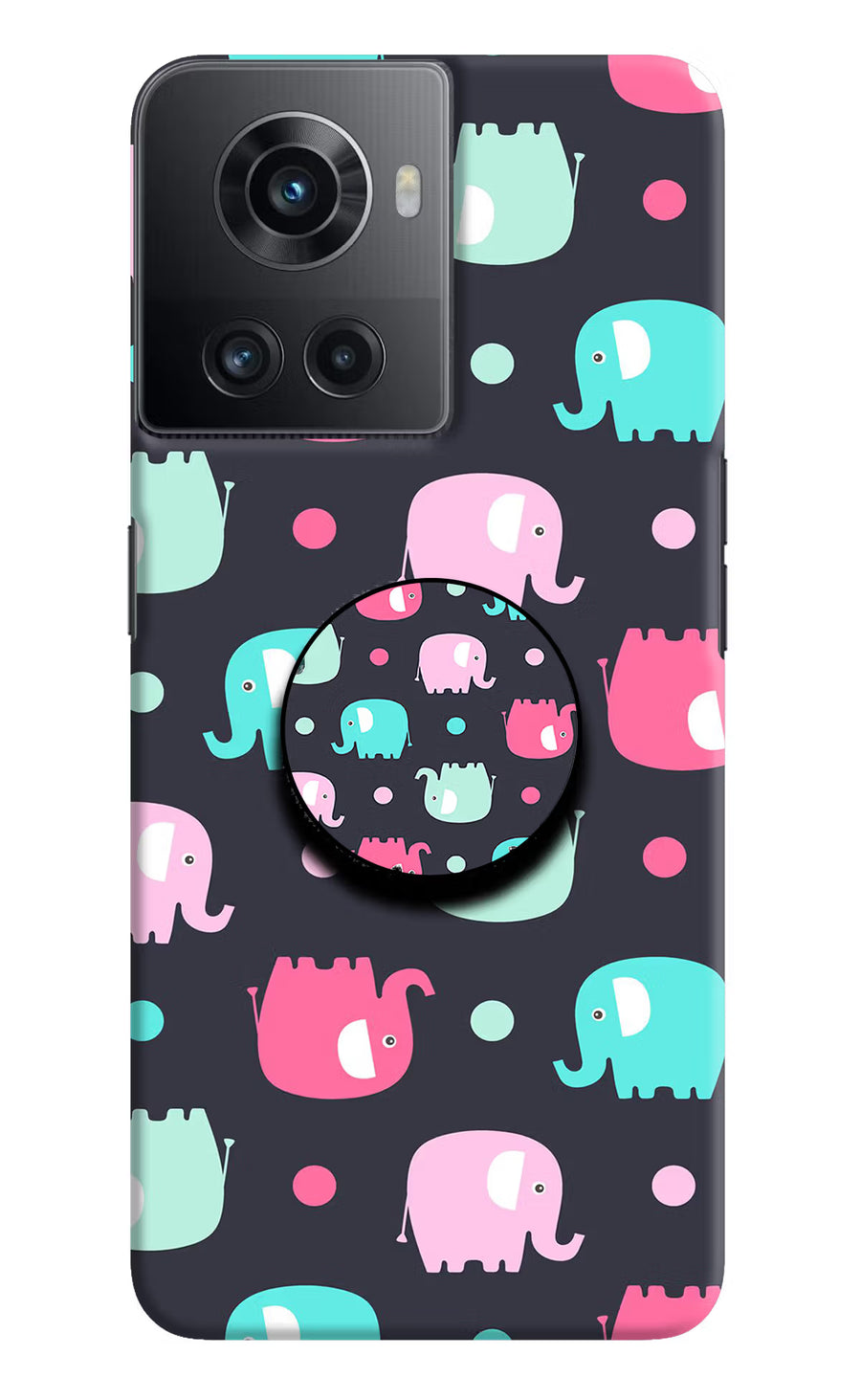 Baby Elephants OnePlus 10R 5G Pop Case, Hard case