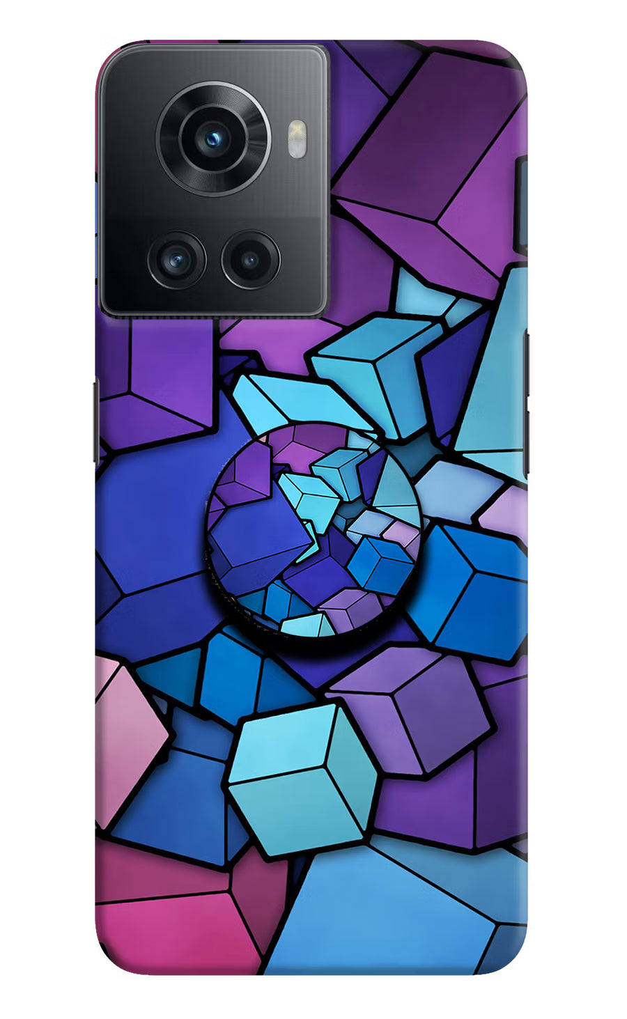 Cubic Abstract OnePlus 10R 5G Pop Case, Hard case